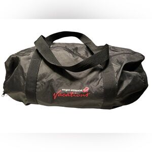 Virgin Atlantic Records Promo Black Lightweight Duffel Bag Weekender Overnighter
